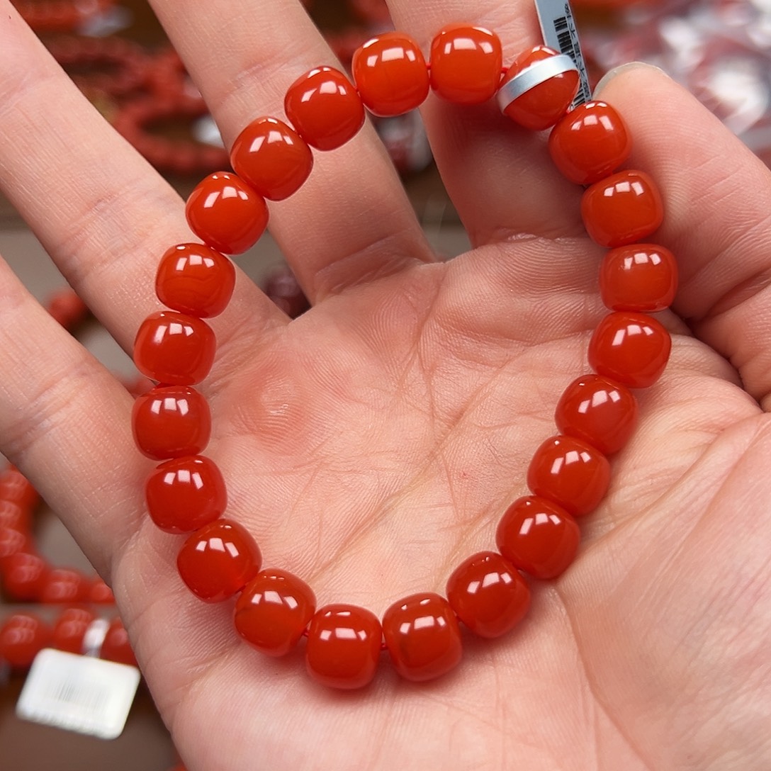 南红玛瑙未镶嵌手链