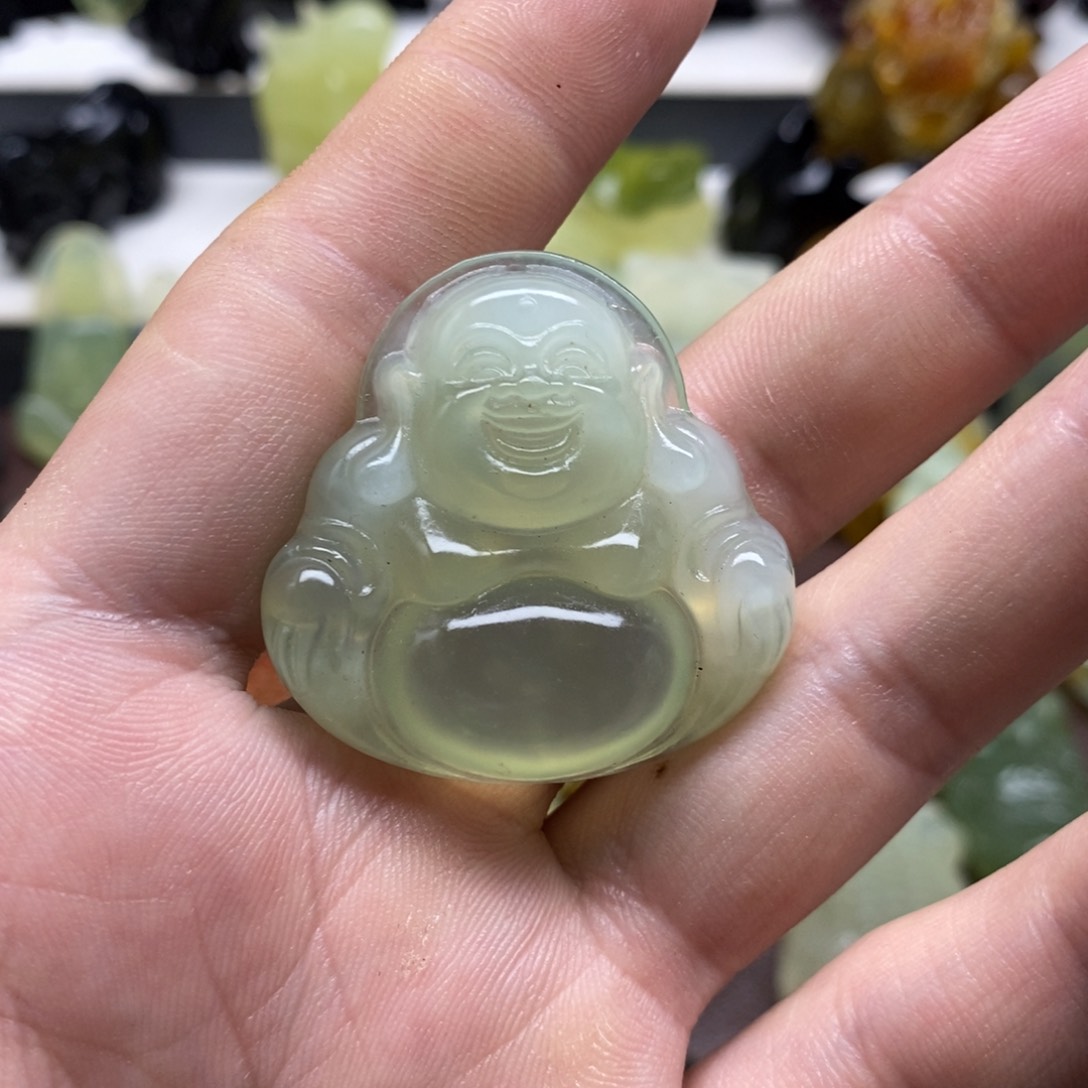 岫玉佛公吊坠未镶嵌
