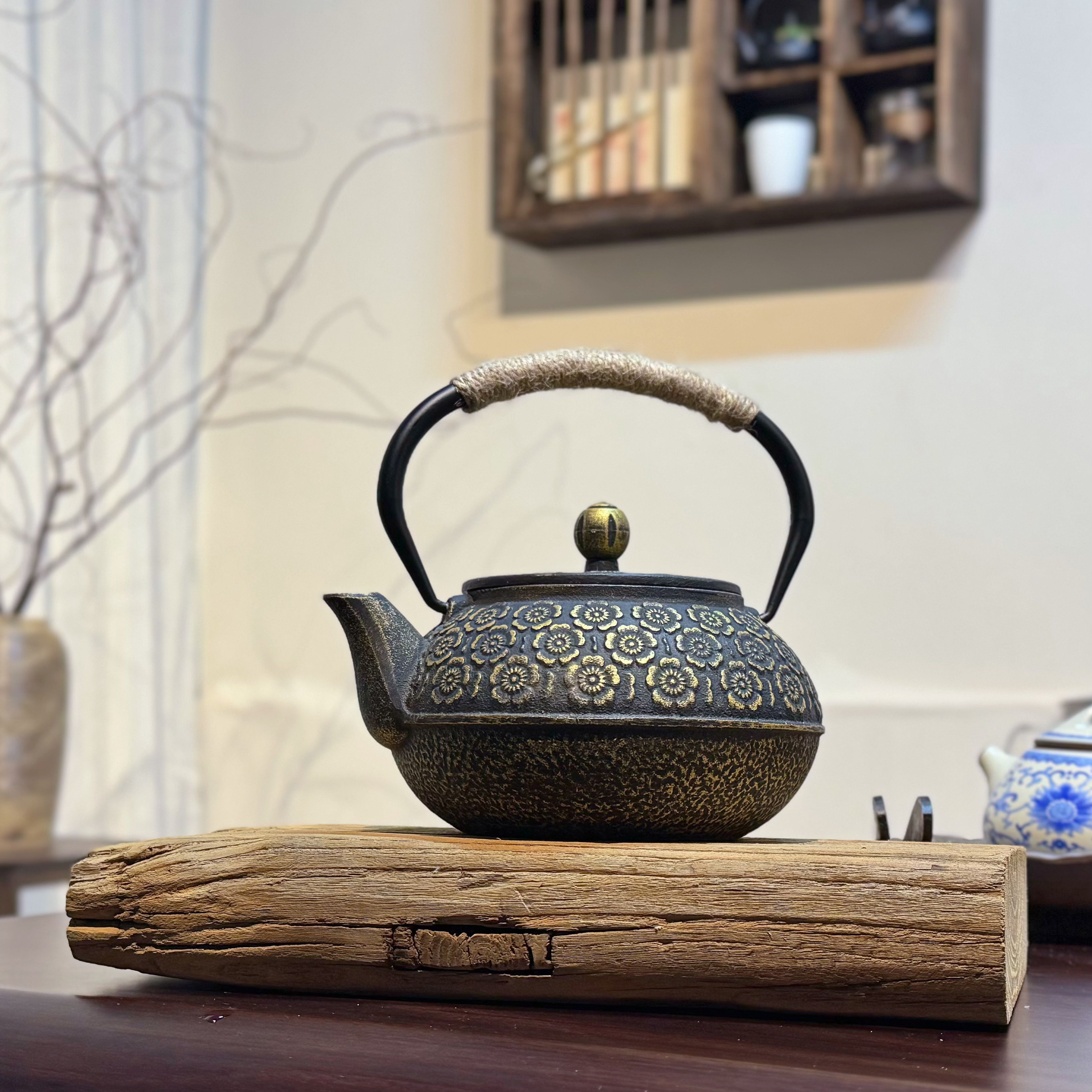 [金色樱花]茶壶泡茶壶铸铁壶烧水壶