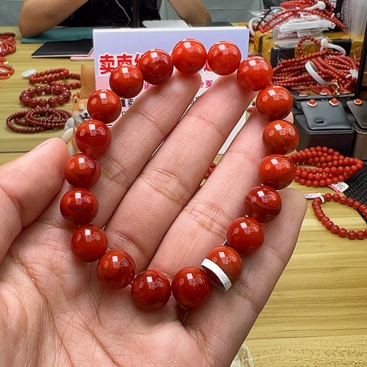 南红玛瑙多样性发一，卡10mm未镶嵌