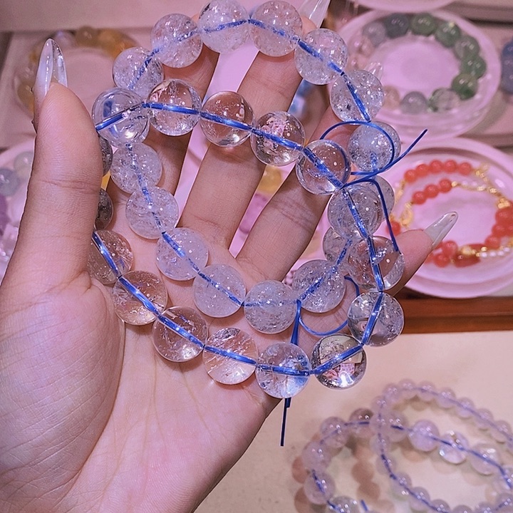 夜***离水晶手链未镶嵌14m