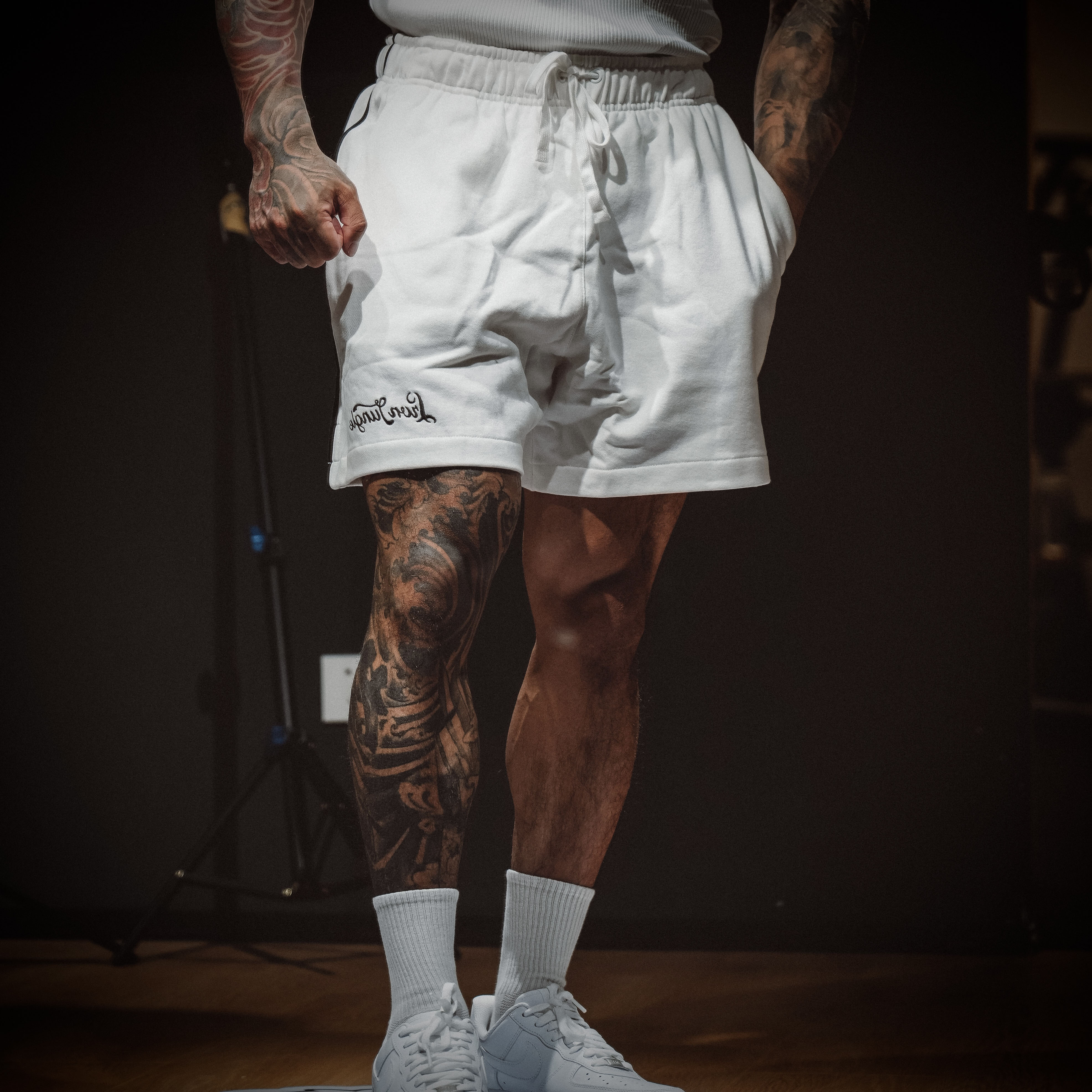 IRONJUNGLE GYM 复古美式刺绣多色四分训练短裤