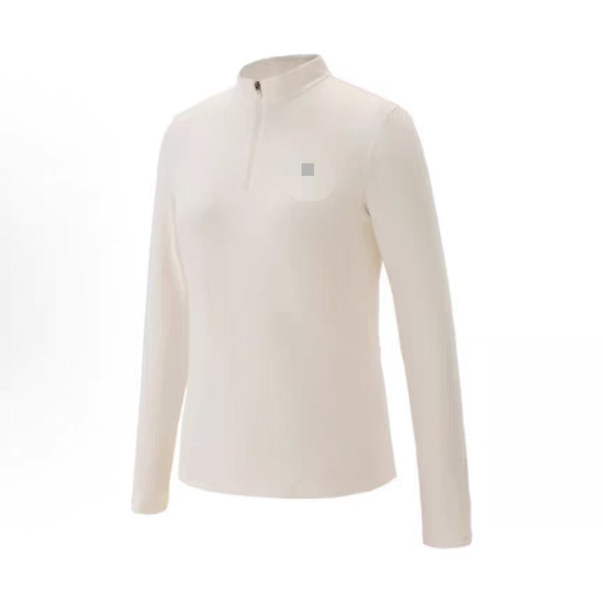 YM138可家同款半拉链长袖休闲T恤