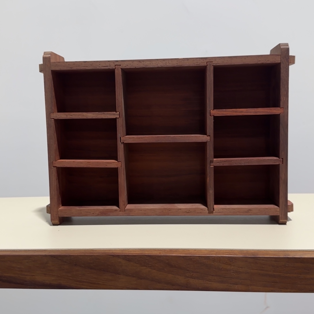 端景台紫檀木类绍氏紫檀榫卯收纳盒