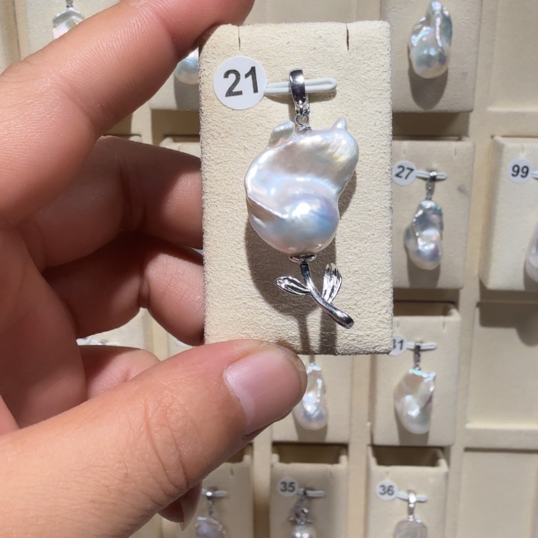 颈饰合金淡水珍珠