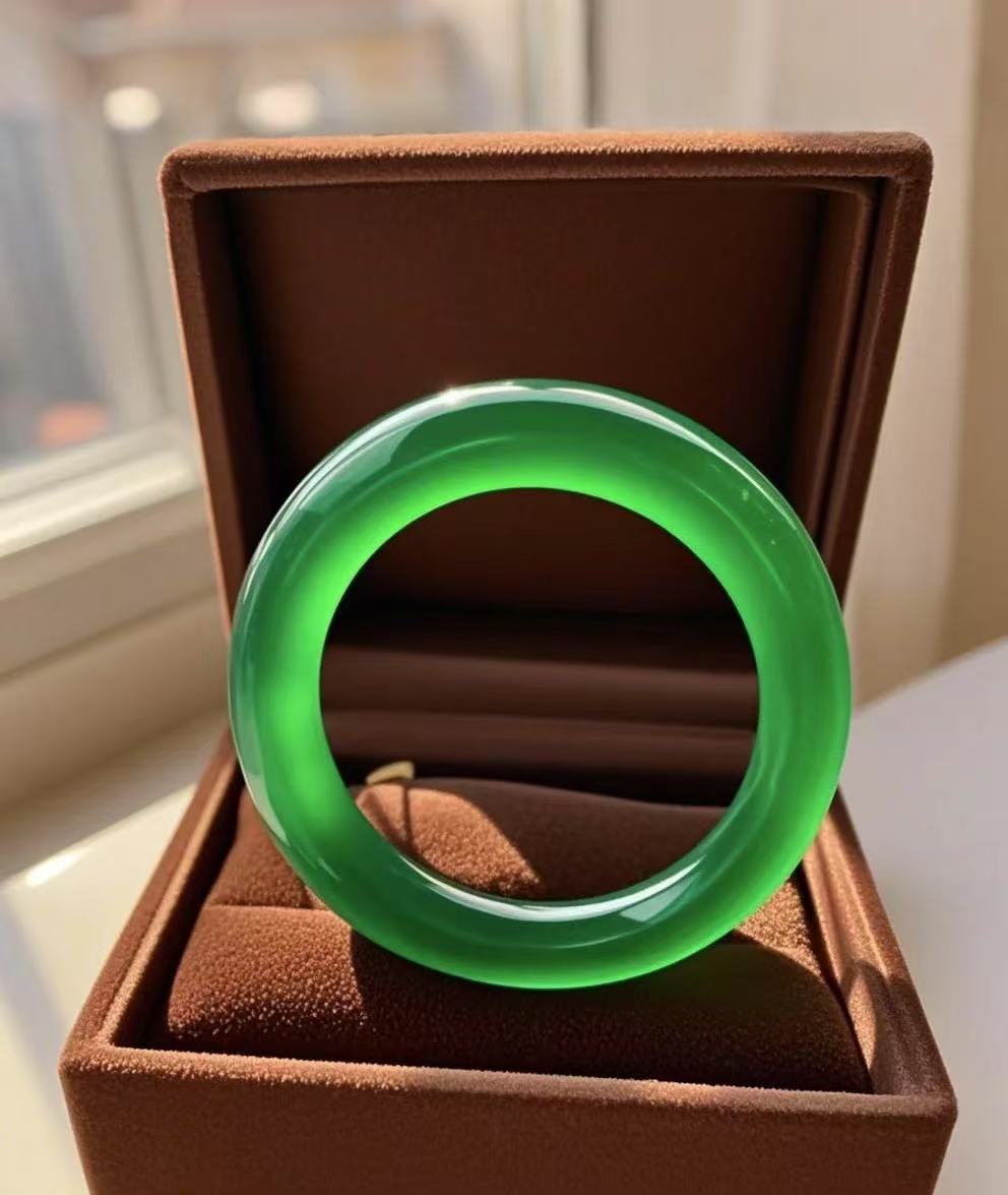 高冰飘花飘绿手镯【手镯专用链接】a2000