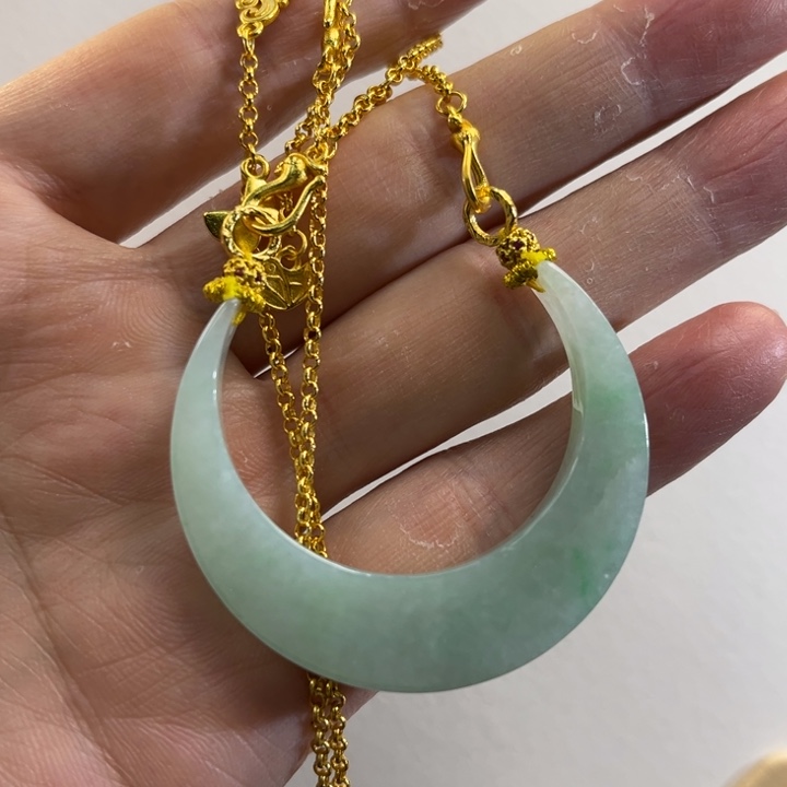 翡翠吊坠(赠链)未镶嵌代编织