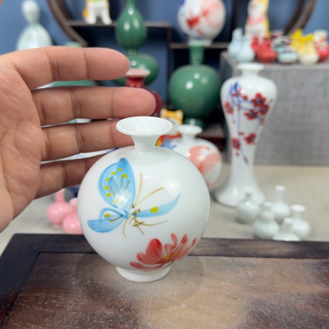 陶瓷手工小花器摆件
