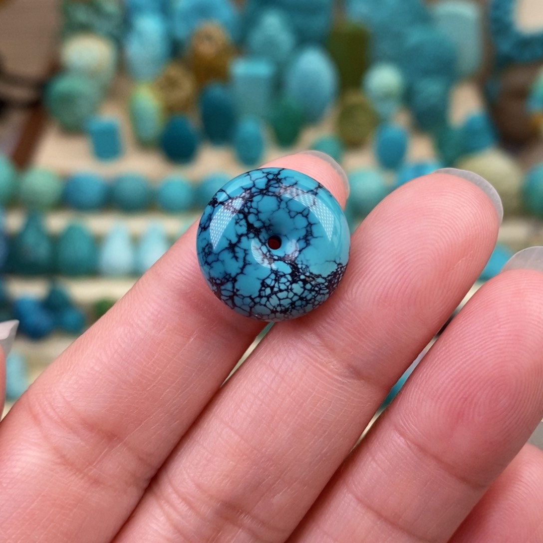 绿松石珠宝奇石未镶嵌16mm