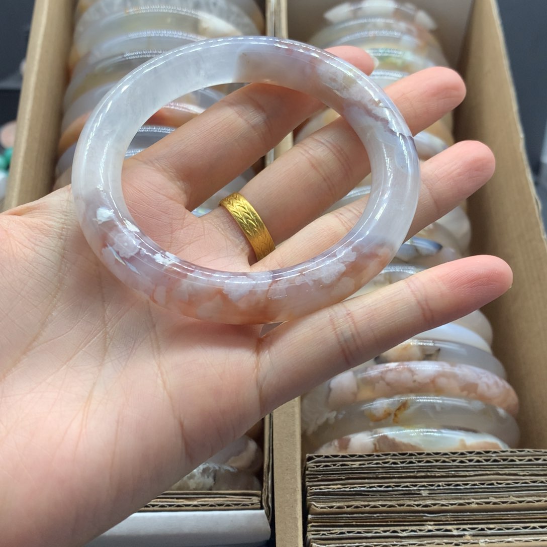 【闪购商品】玛瑙/玉髓手镯未镶嵌梅*