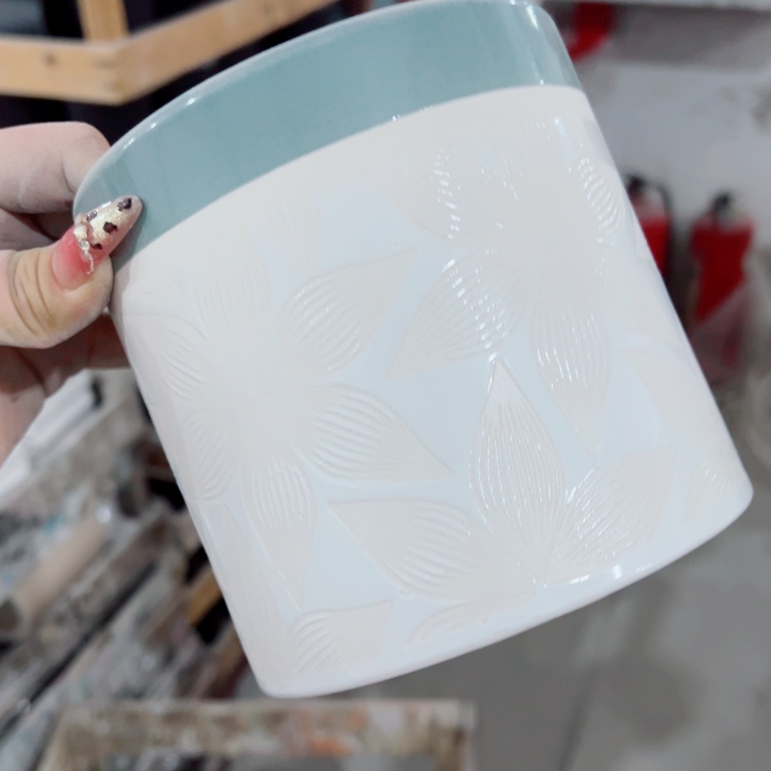 有孔，陶瓷花盆满10米包邮发货