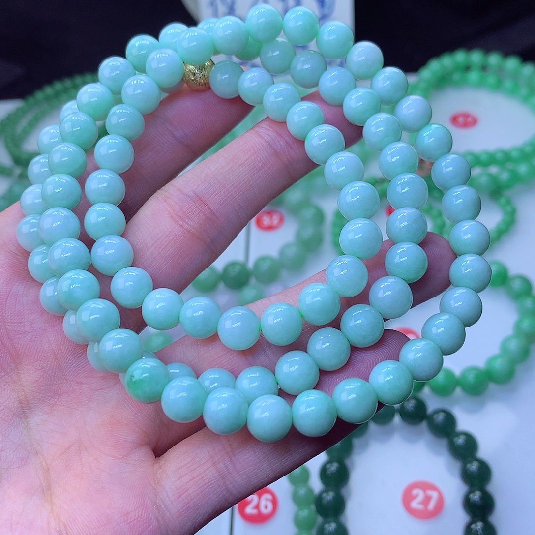 翡翠毛衣链未镶嵌