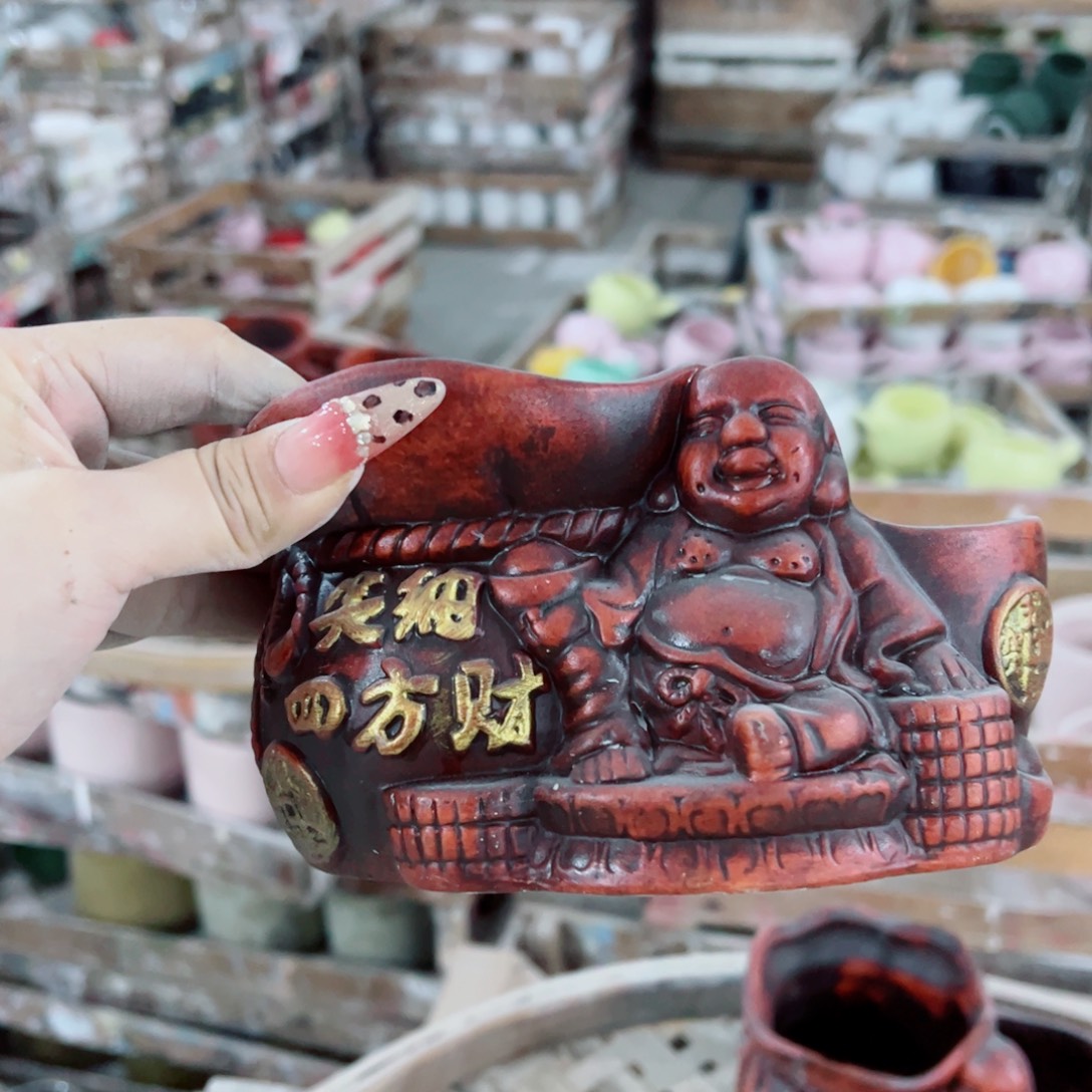 有孔，陶瓷花盆满10米包邮发货