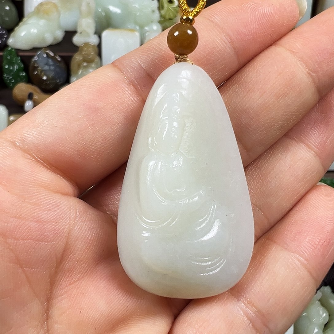 和田玉未镶嵌吊坠(不含链)