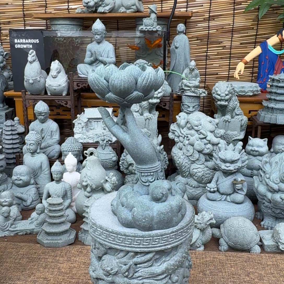 石材青砂石佛手莲花