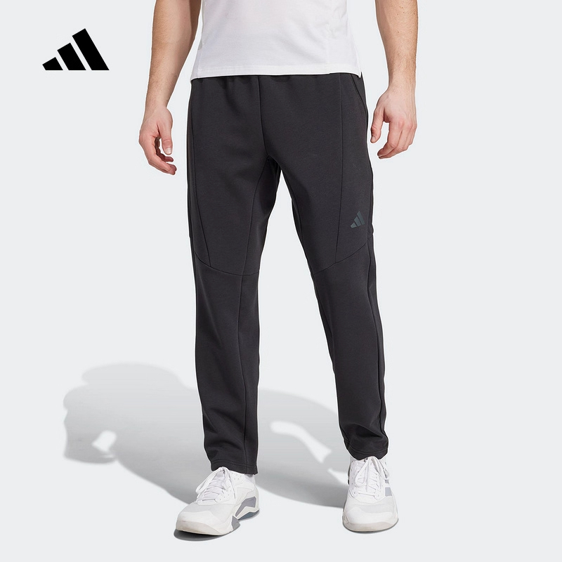 Adidas阿迪达斯针织长裤男秋季新款速干健身运动裤休闲裤子JY0004