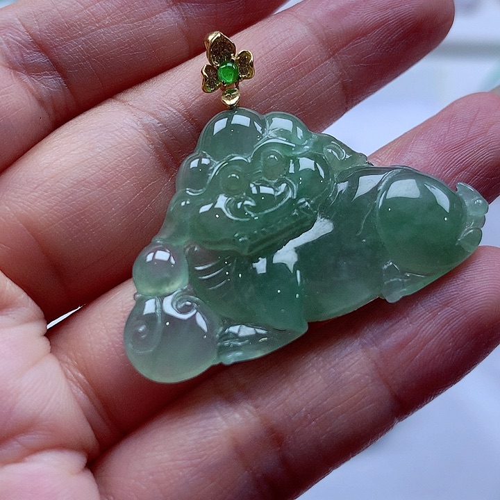 颈饰银S925镶嵌翡翠翡翠