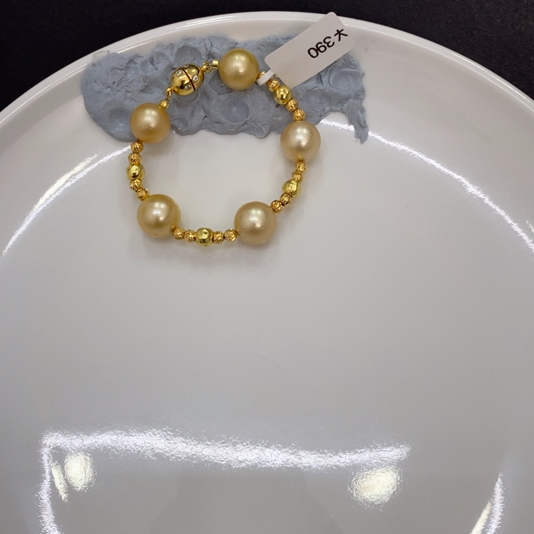 颈饰银S925镶嵌海水珍珠艾*金珠手链不退不换忙