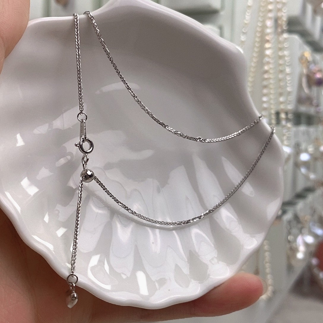 淡水珍珠银S925镶嵌颈饰