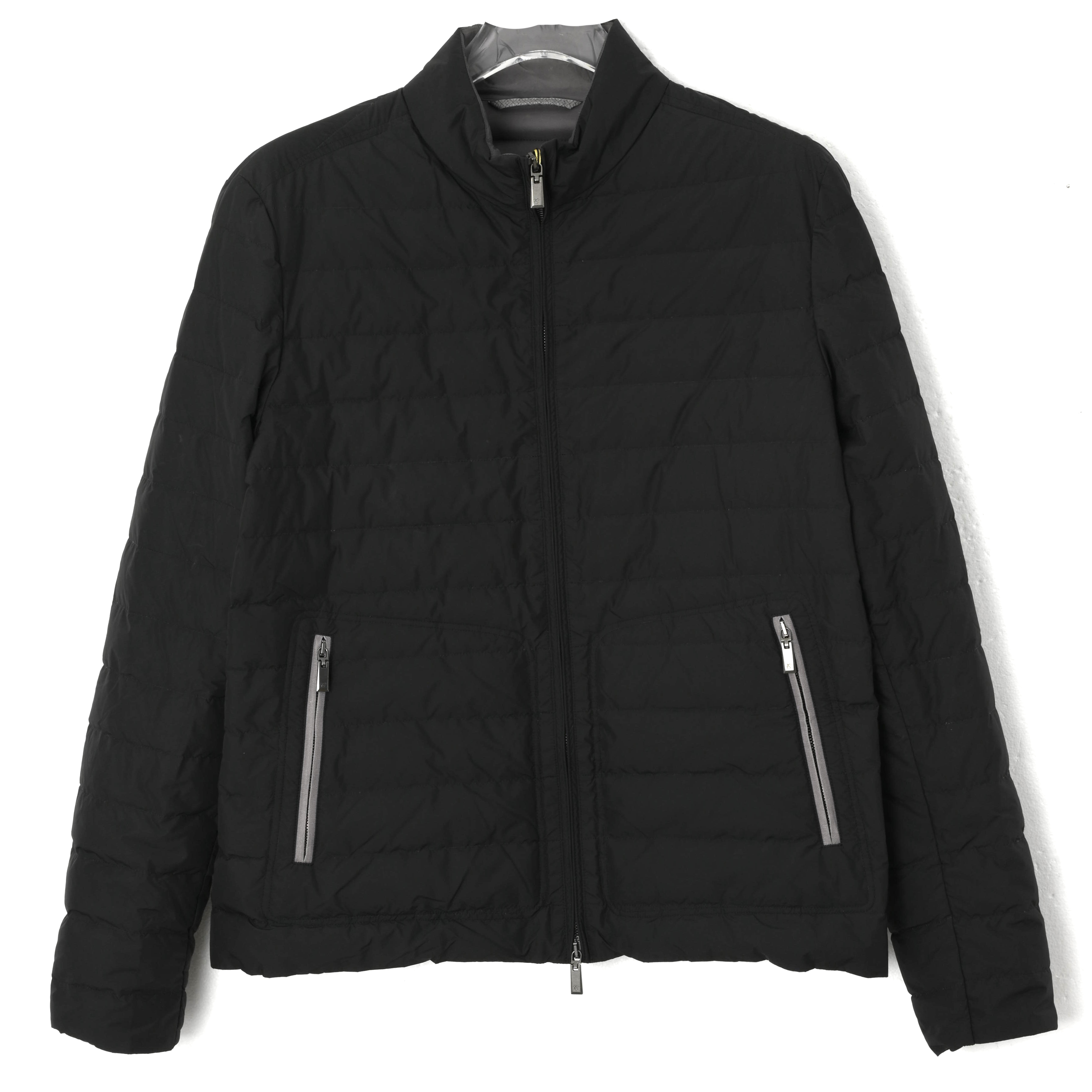 康纳利 CANALI男士轻薄款简约百搭黑色棉服 NW130104019910