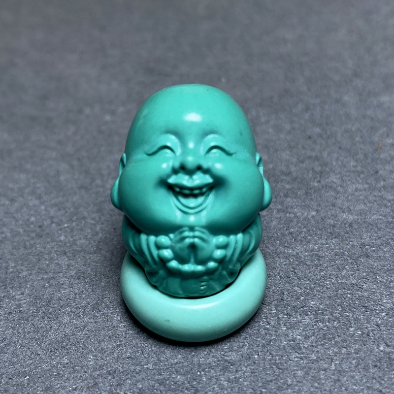 A4700手工雕刻立体弥勒佛笑佛配珠腰珠背云配星月