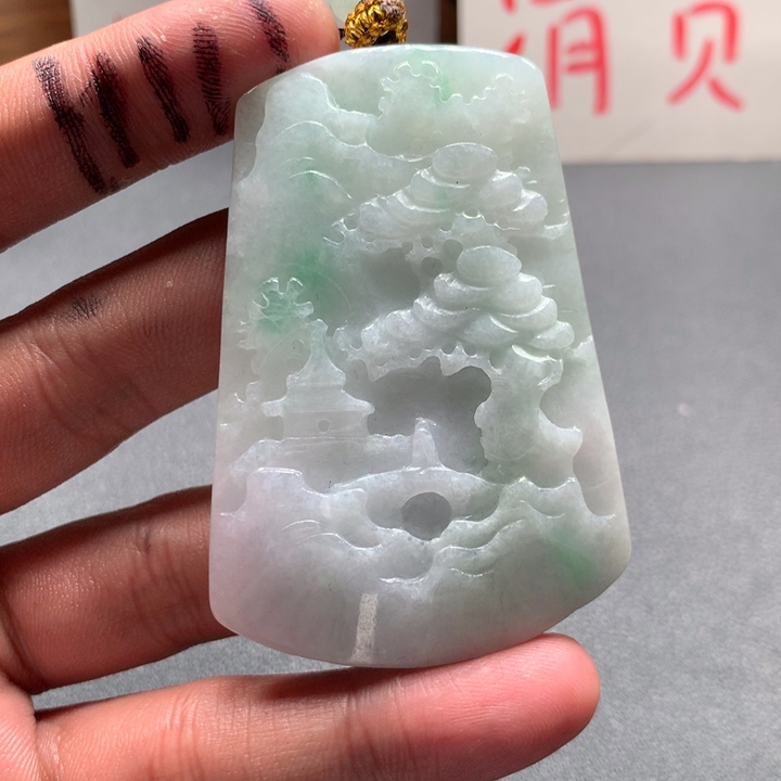 翡翠未镶嵌颈饰保真天然a货翡翠