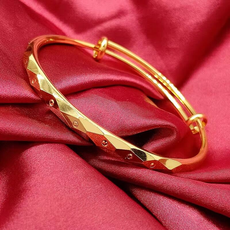 钛钢手镯 水立方推拉手镯