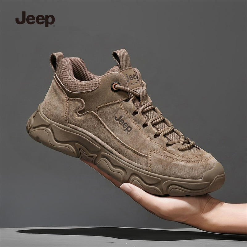 JEEP/吉普2025秋冬男士运动鞋新款百搭户外防滑休闲低帮鞋子男款