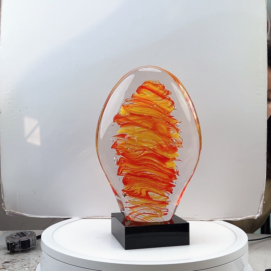 茶盏琉璃水晶摆件