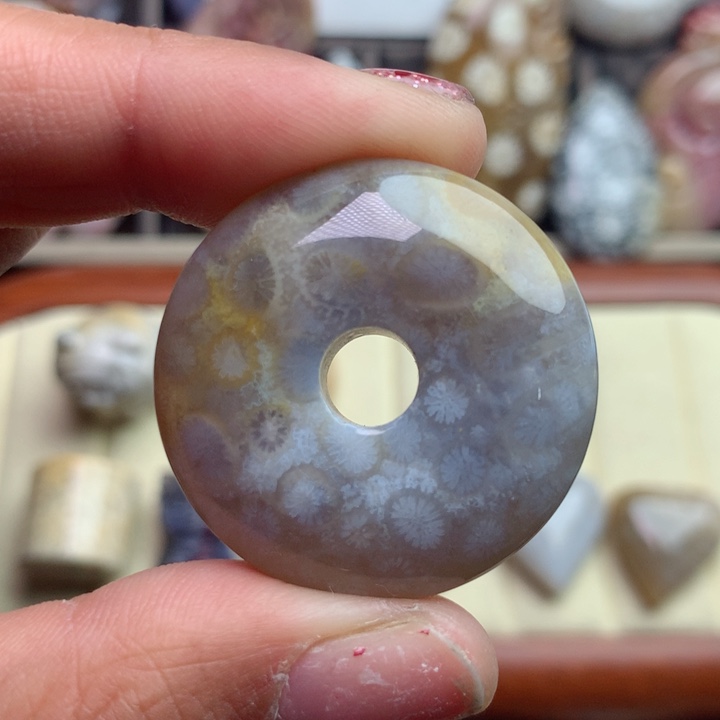 硅化珊瑚（珊瑚玉）颈饰未镶嵌