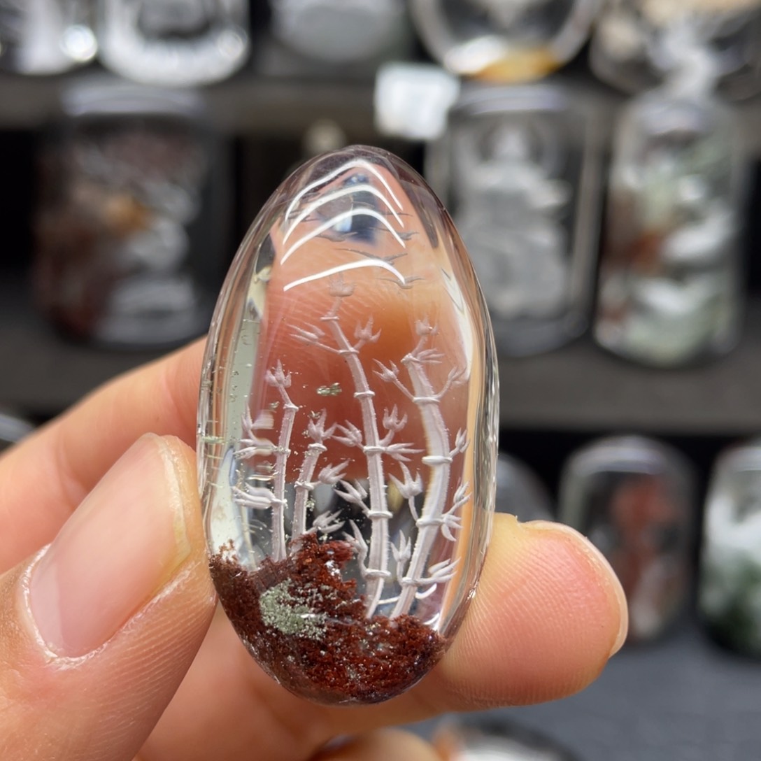 水晶吊坠未镶嵌节节高升