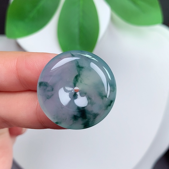 颈饰未镶嵌翡翠平安扣 24.3x6.4mm
