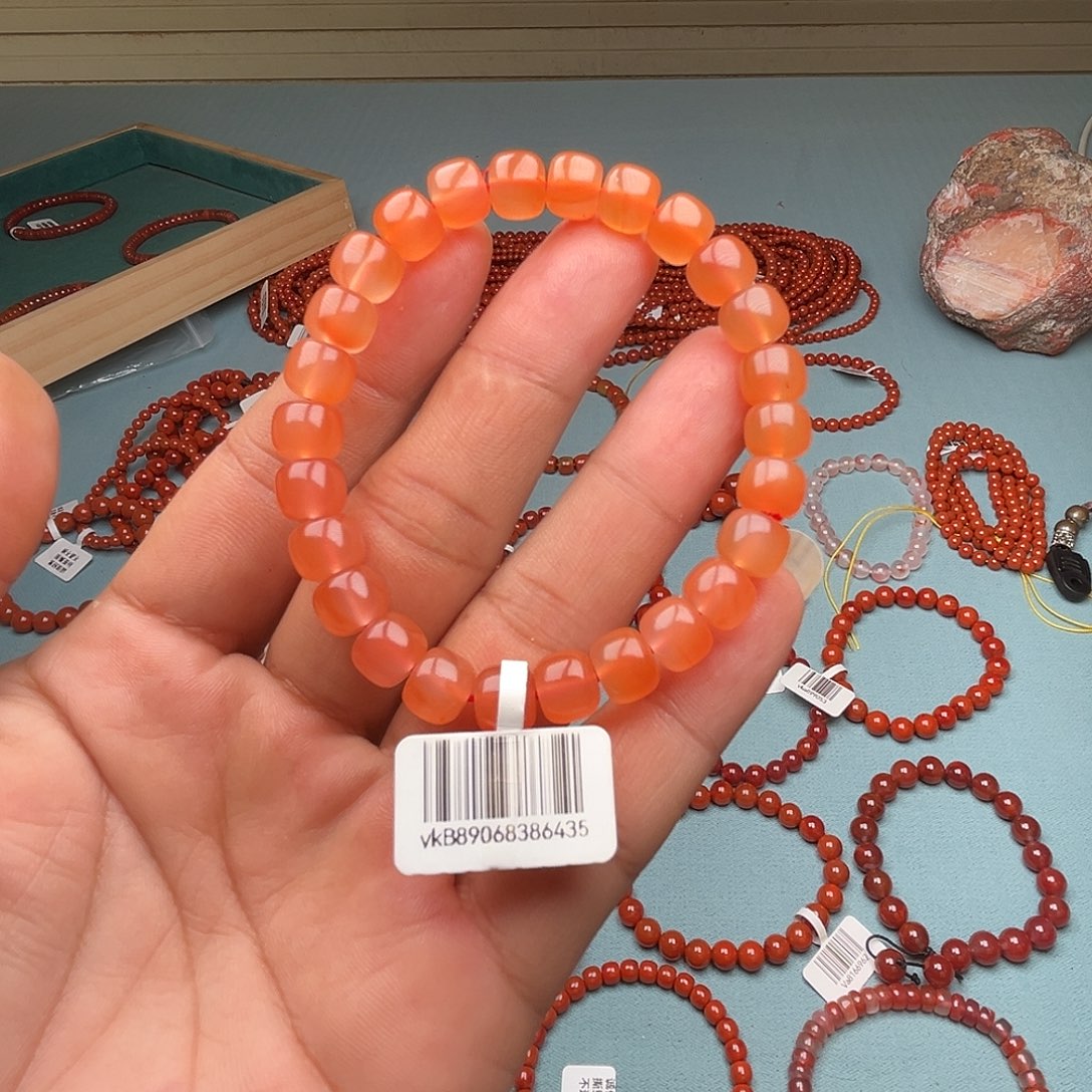 南红玛瑙未镶嵌手链老型卡8十