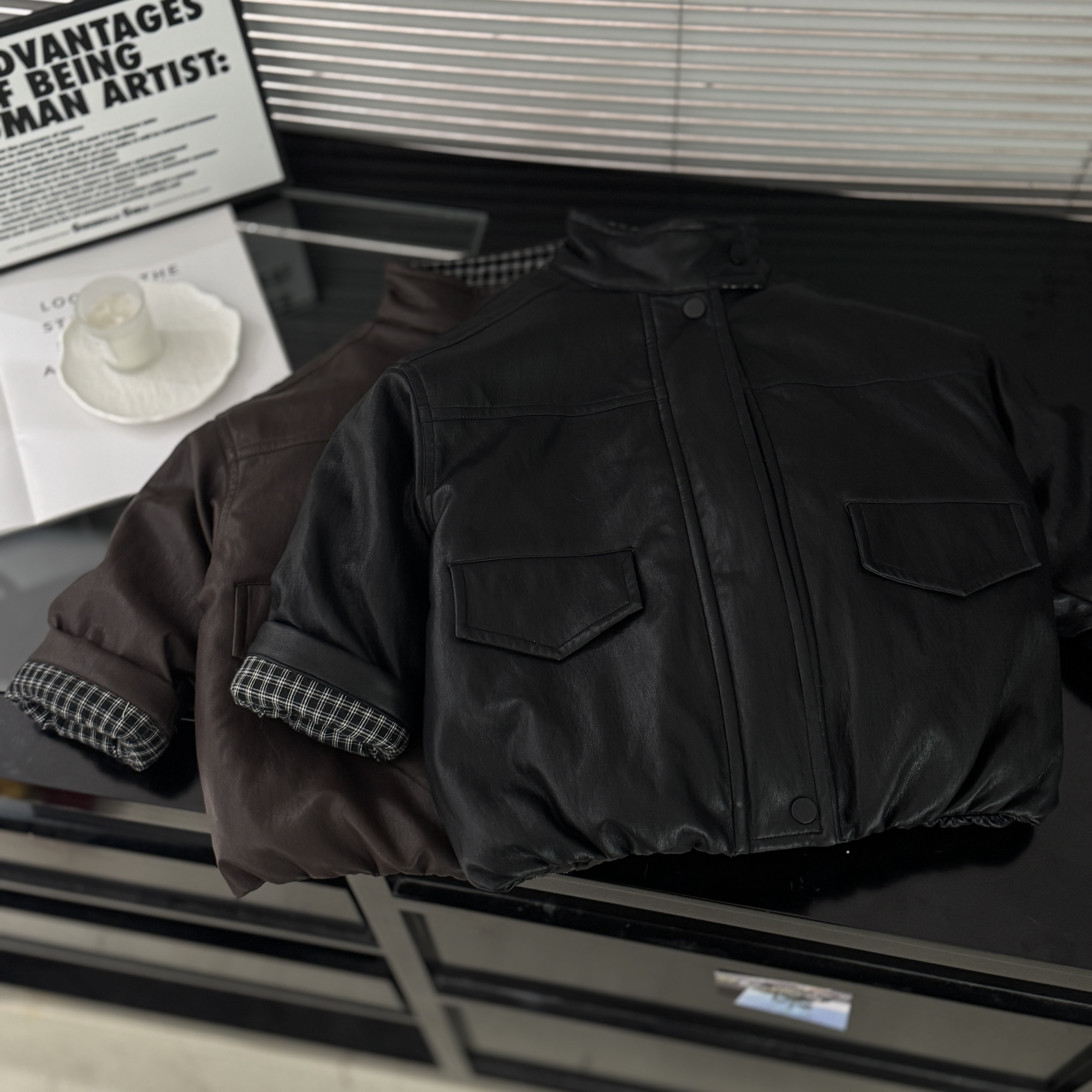 2025冬季加绒新款韩版休闲洋气宽松韩系休闲外套皮衣70719