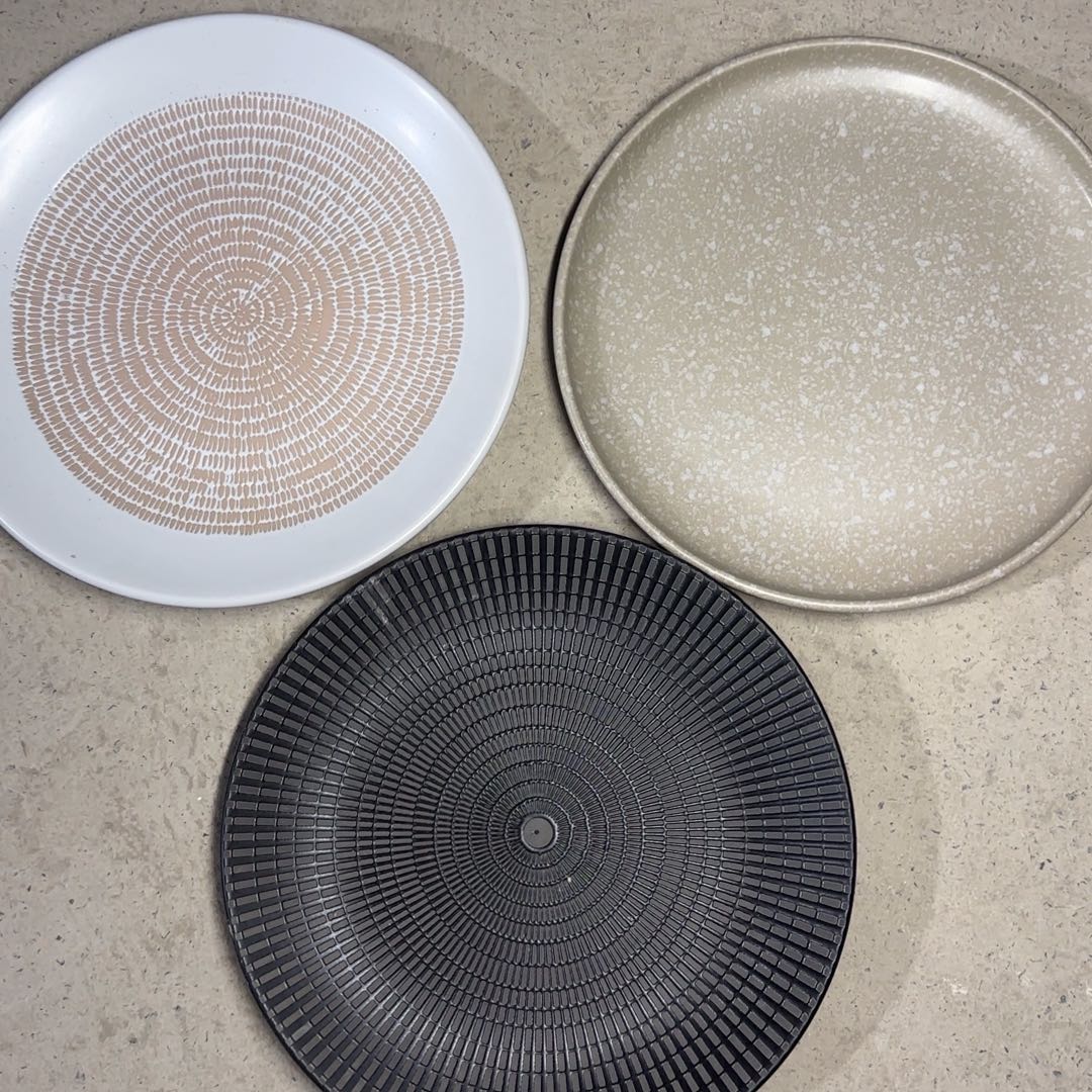 用***6直播特惠八寸浅盘三支装微瑕