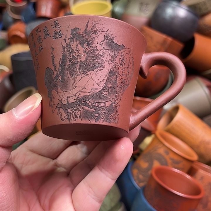 紫砂茶杯全手工紫砂主人杯