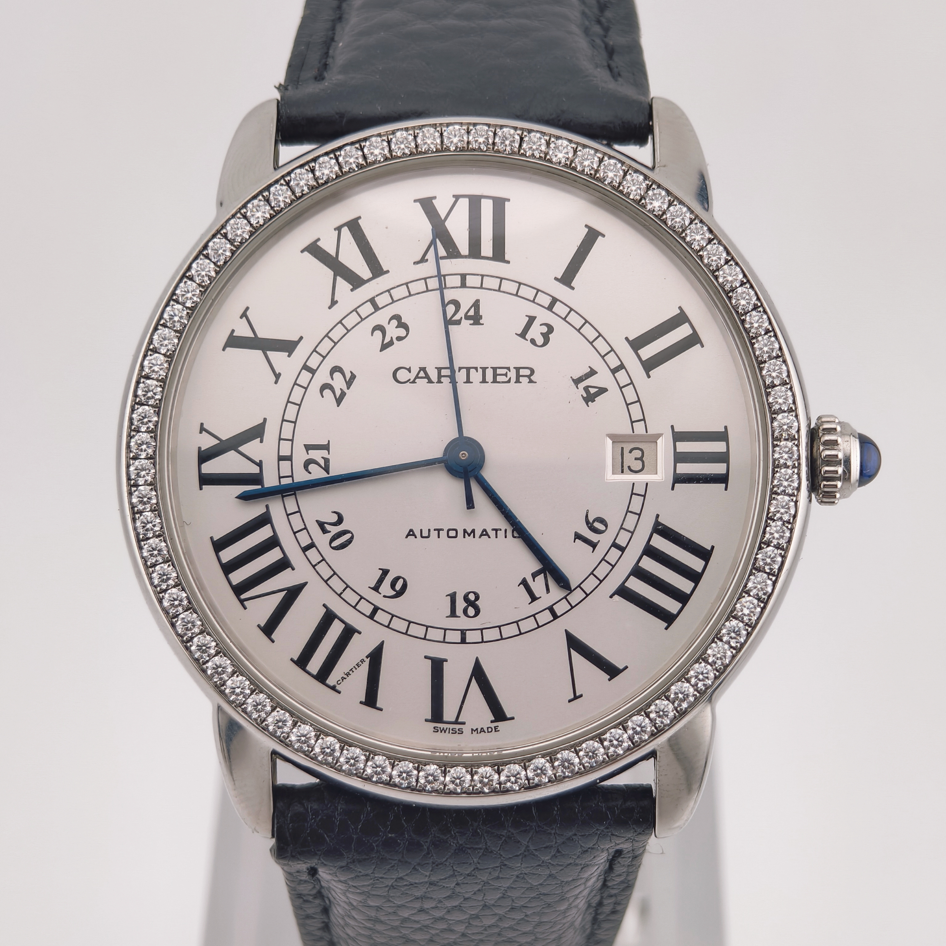 95新 Cartier/卡地亚 伦敦系列/后镶钻/42mm/自动机械男表/时尚