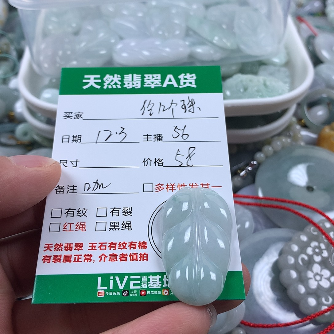 随***芯翡翠未镶嵌吊坠(不含链)