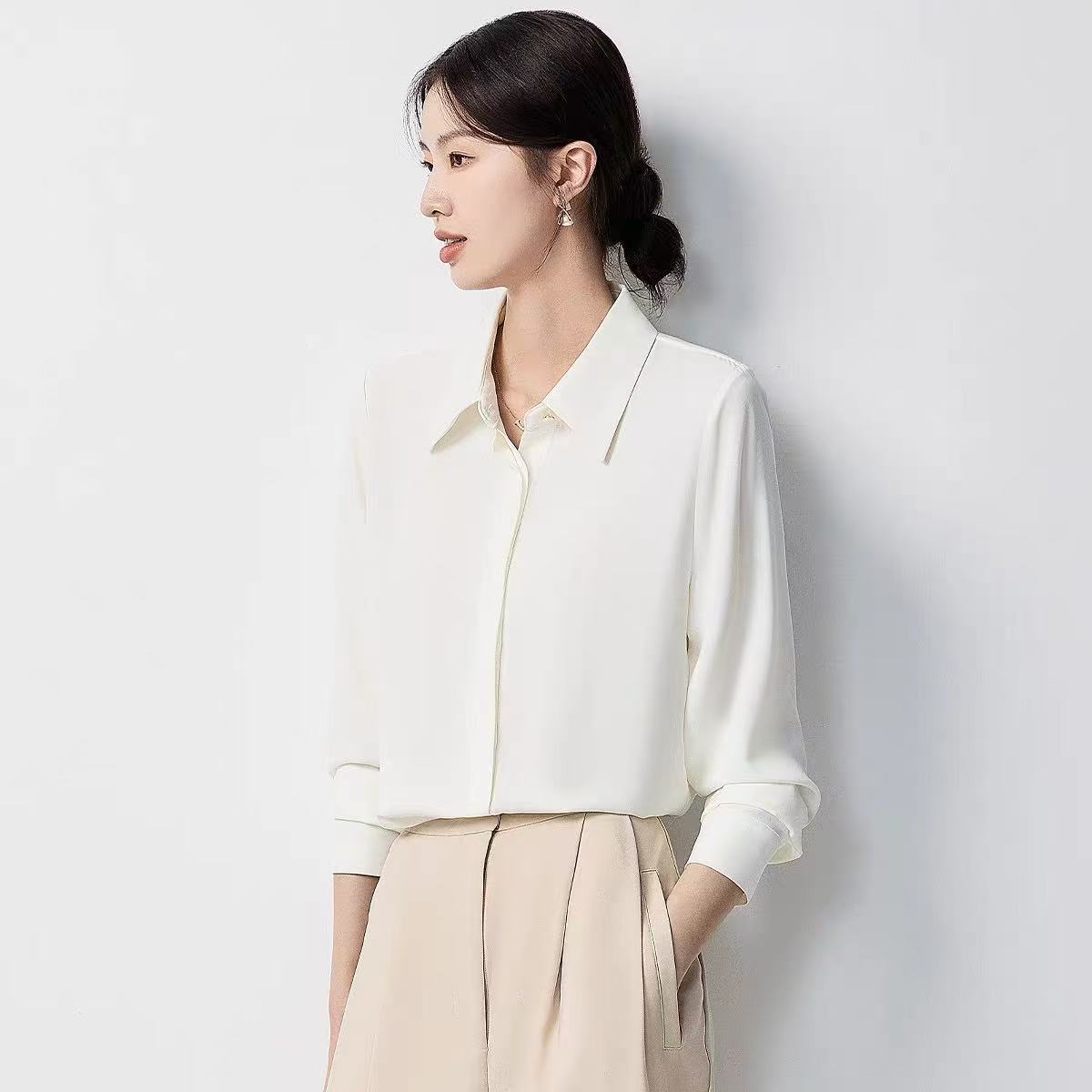 【罗M】NN182-时尚女装设计感衬衣气质显瘦衬衫百搭小众休闲简约