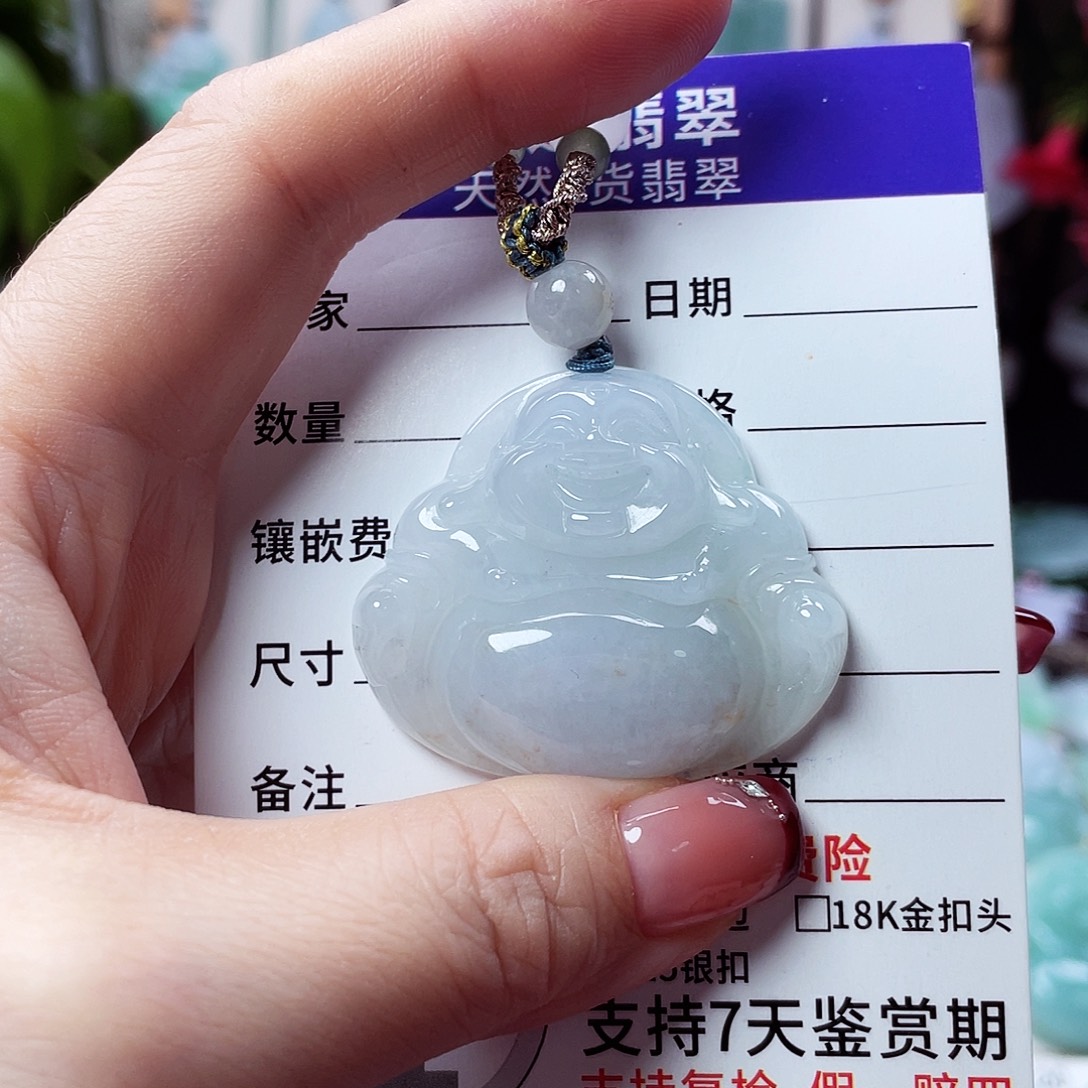 翡翠未镶嵌颈饰佛公20