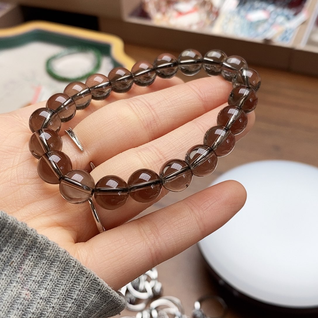 未镶嵌手链水晶兜***?茶晶卡9 有米