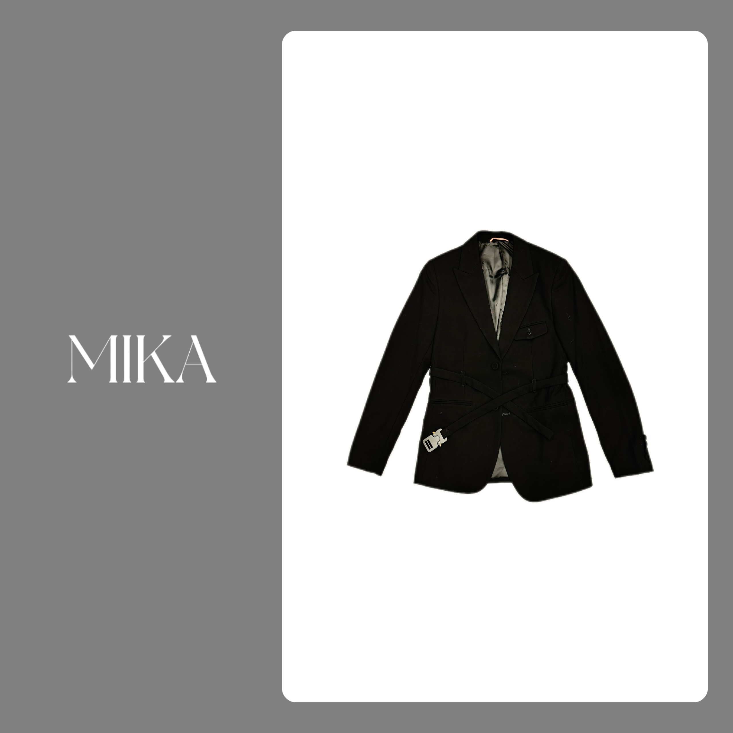 时尚休闲黑色设计师秋冬西装9383