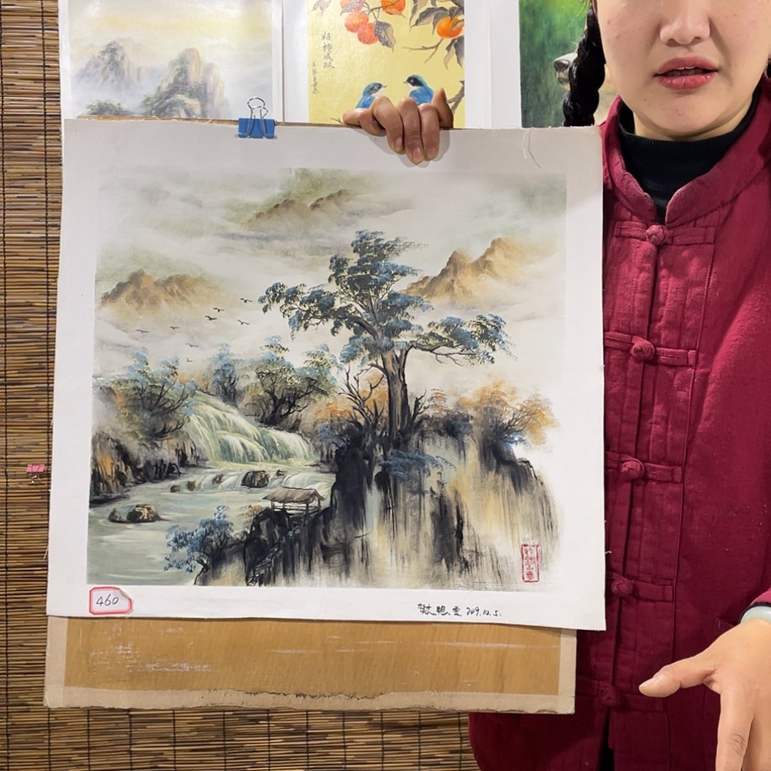 油画薇爽恭喜竞拍成功