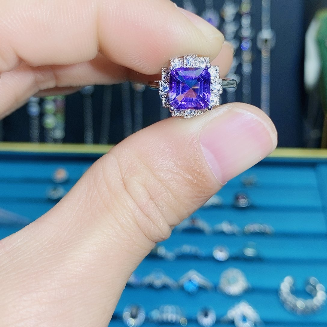 紫晶珠宝半成品未镶嵌