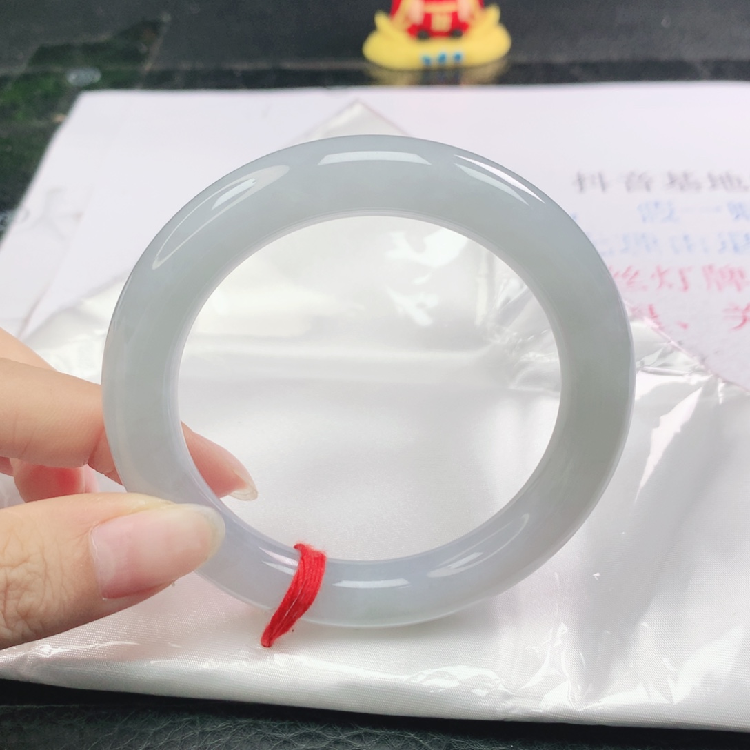 翡翠未镶嵌手镯翡翠58.5冰润圆条