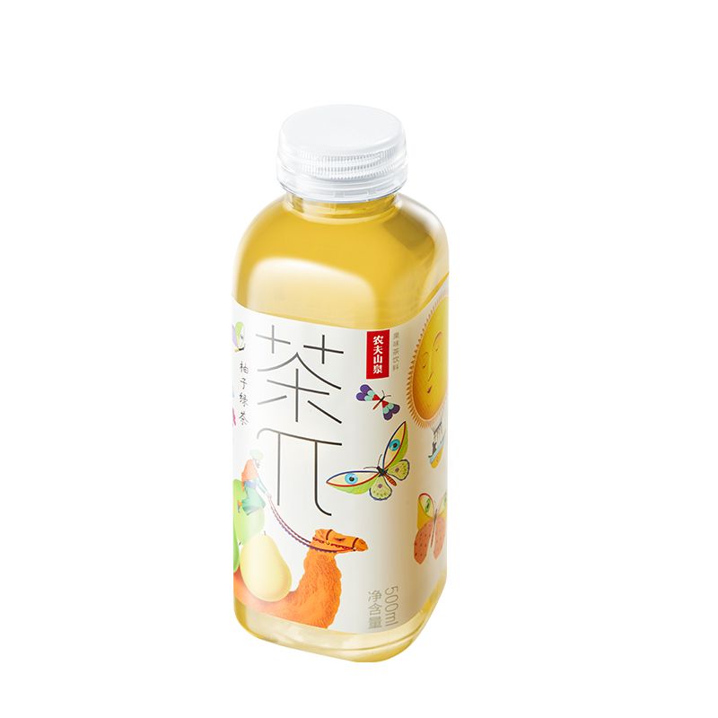 茶π茶派柚子绿茶500ml/瓶饮料