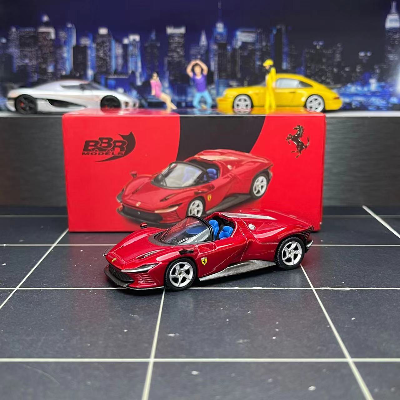 价格已开 现货BBR 1:64 Ferrari Daytona SP3 红色 合金汽车模型