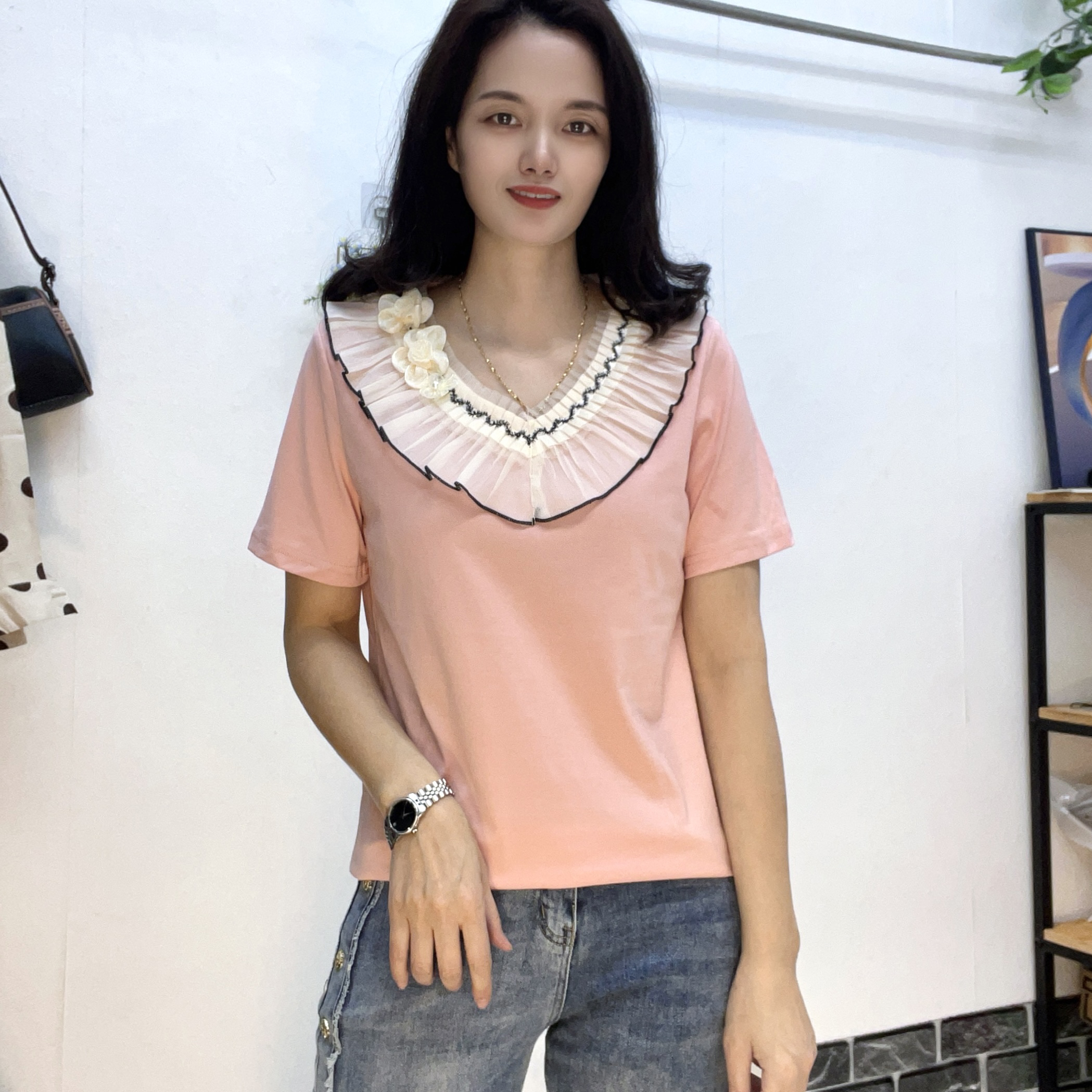 夏季新款百搭上衣5966