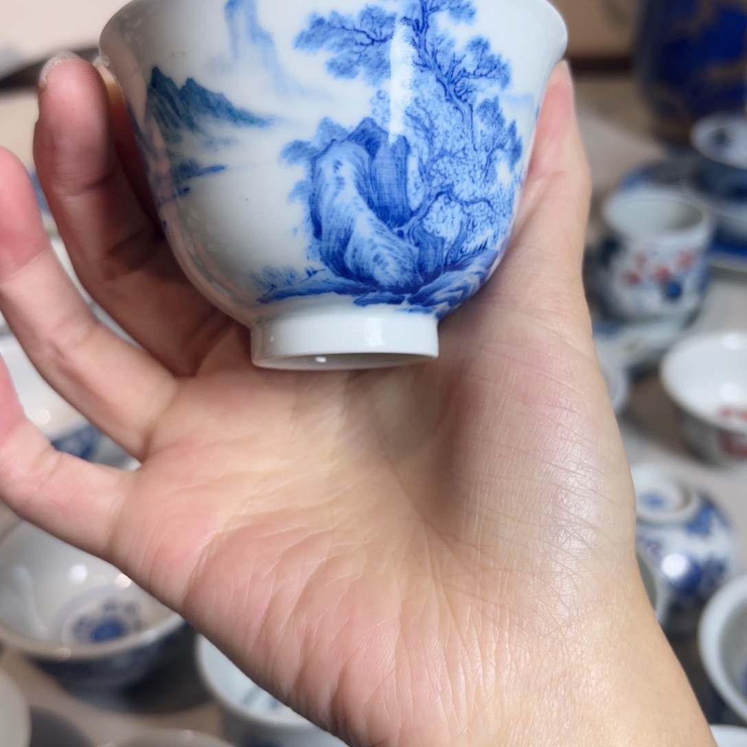 青花福利 山水  瑕品