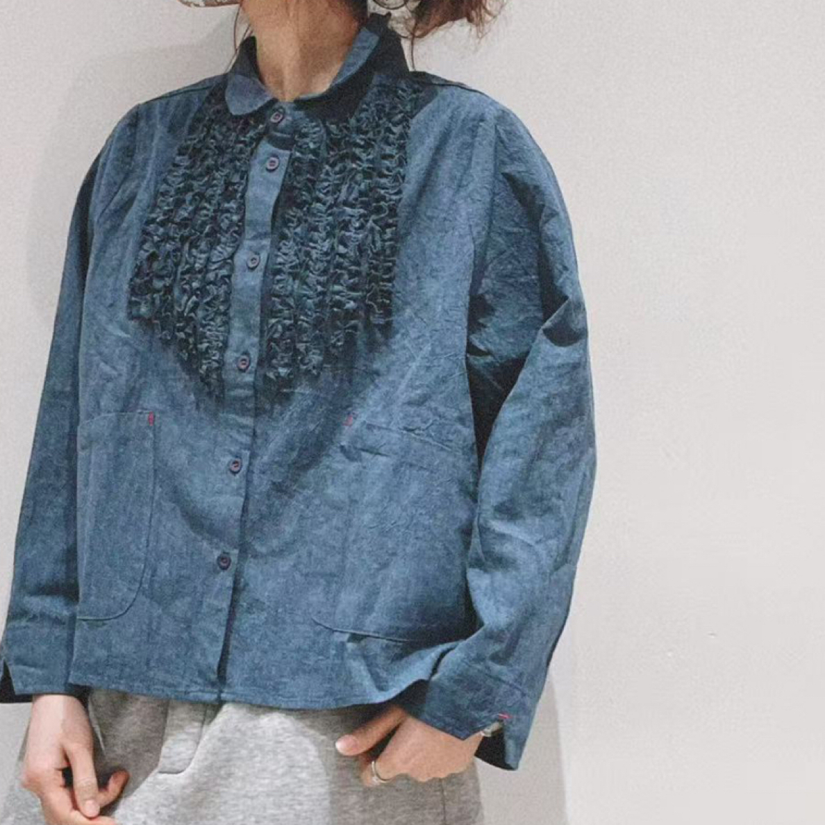 夏小朵 秋冬娃娃领衬衫